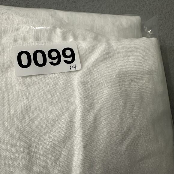 White Linen Top Boxy Lagenlook Artsy Artist Quiet Luxury Women’s 12 Vintage - Picture 15 of 15